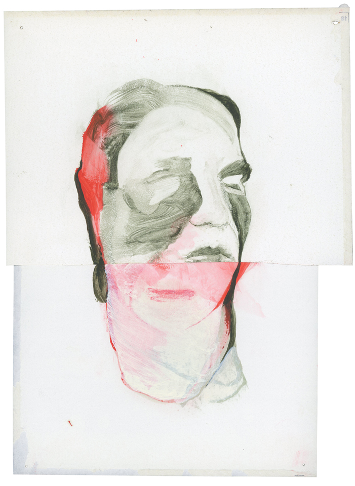Study (head) 2014 oil on paper 22 x 16,5 cm